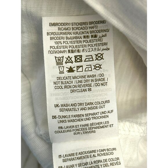 Boden Women's White Embroidered Trim Summer Dress Cover Up Size 14L Square Neck - Picture 7 of 7